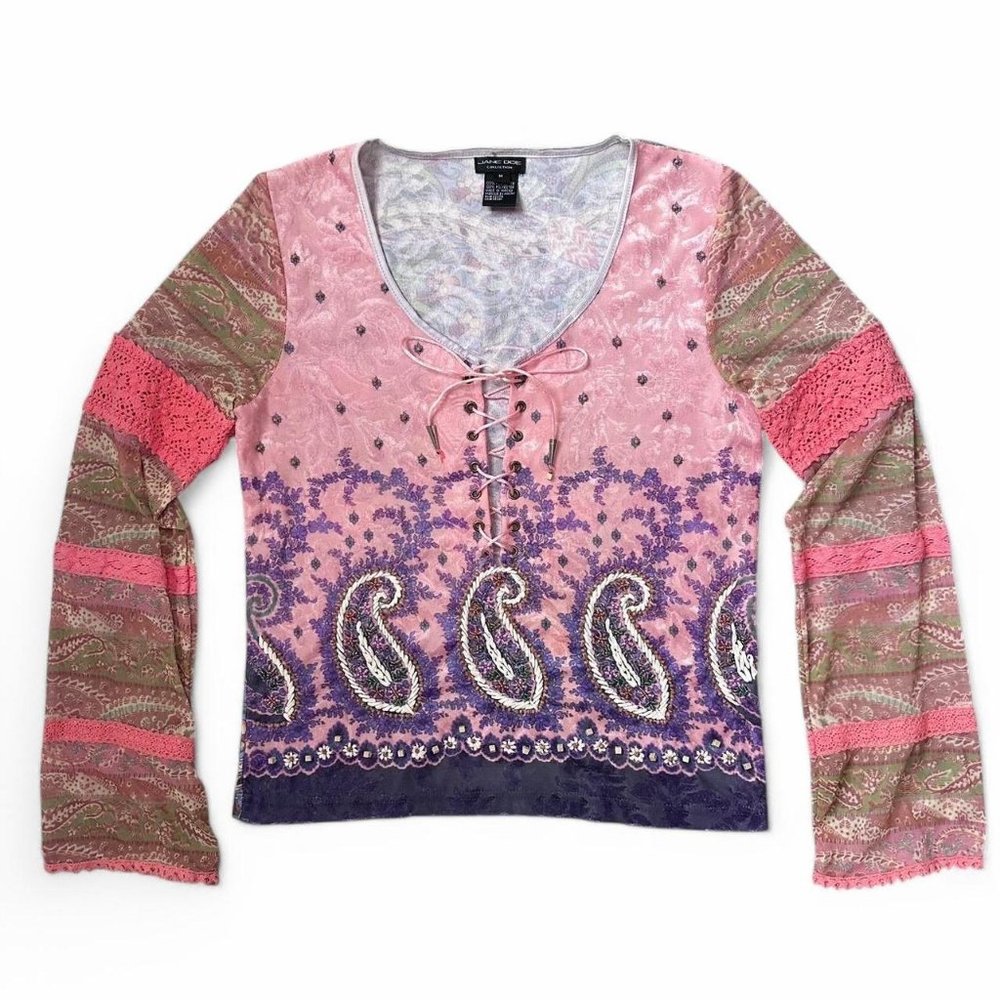 insane vintage y2k jane doe collection lace up top